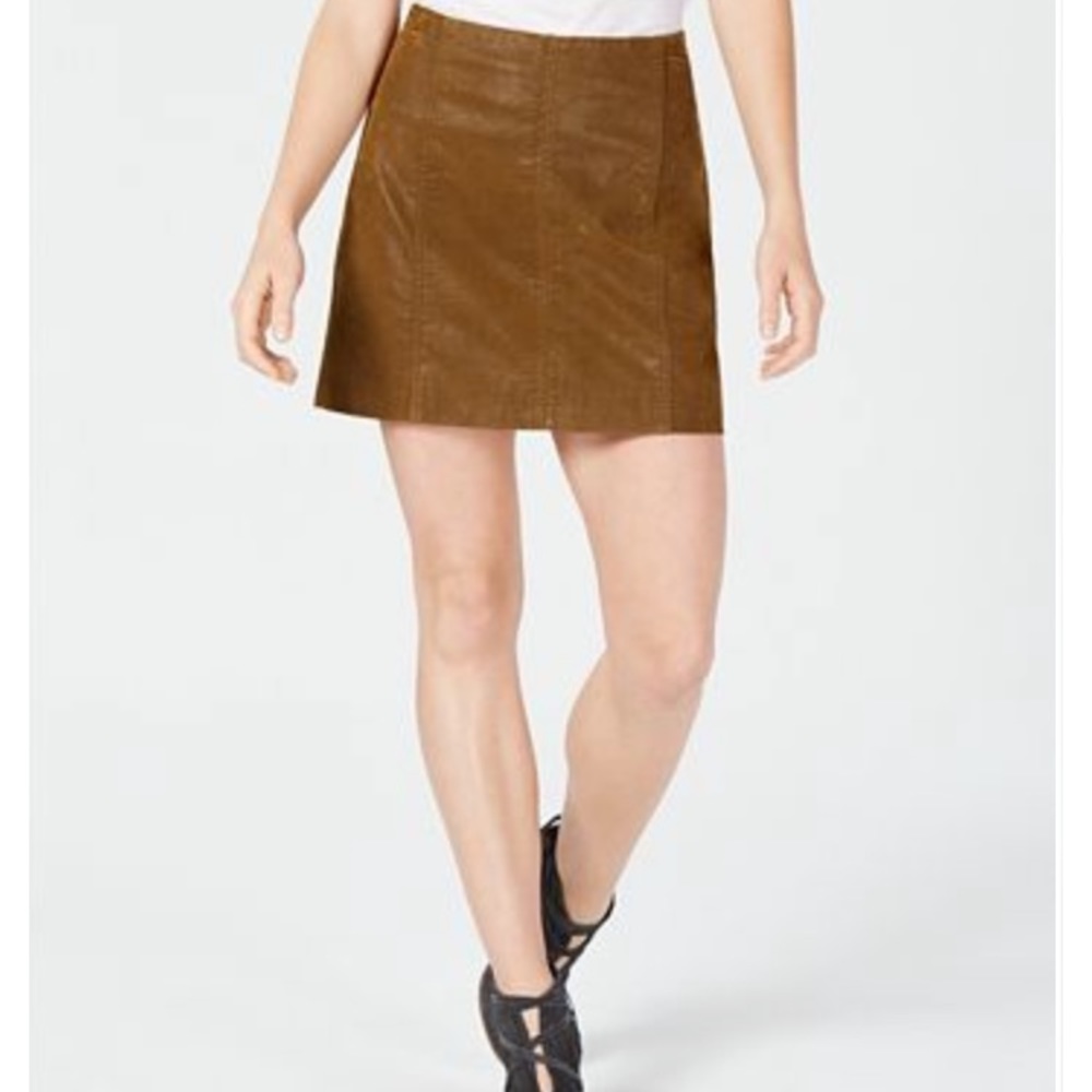 NWT Free people cedar vegan mini skirt